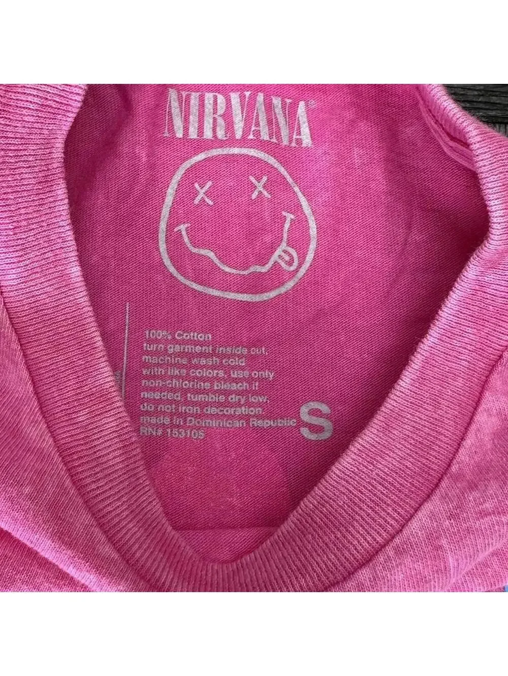 NIRVANA In Utero Pink & Blue Tee - Small